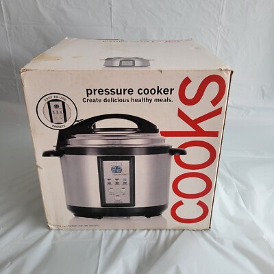 NIB Cooks 5 Qt Electric Digital Pressure Cooker Slow Cooker/TDD 