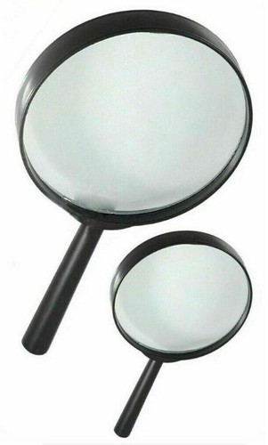 2 Magnifying Glass Magnifier 6x 90 mm Large 60 mm Small Hand Held Lens Reading - Picture 6 of 20
