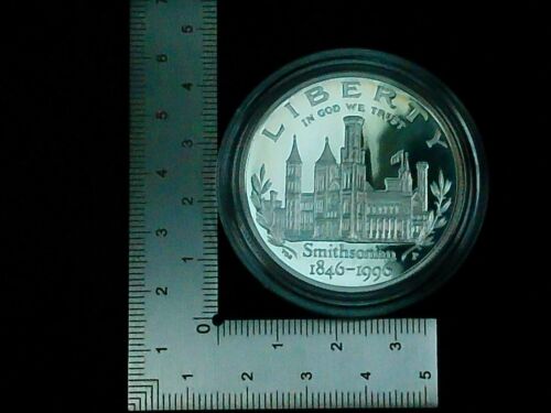 1996 P Smithsonian Institute 150th Anniv. U.S. Silver Proof $ with Box and Cert. - Picture 7 of 7