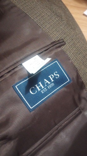 Vintage 90s Ralph Lauren Coat Chaps Mens 46 Blazer 100% Lambs Wool Button Office - Picture 3 of 11
