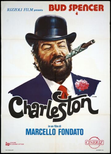 CHARLESTON MANIFESTO CINEMA ART RENATO CASARO BUD SPENCER 1976 MOVIE POSTER 2F - Foto 1 di 1