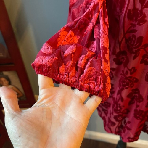 Nuevas con etiquetas Damas Mangas Largas Rojo/Marrón Florales Marc New York G6.4-5 - Imagen 5 de 18
