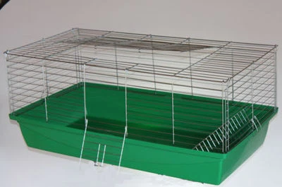 XXL-HEIMTIERCENTER 1m Hasenkäfig Nagerkäfig Kaninchenkäfig Käfig Stall Meerschweinchen 5 Farben Top