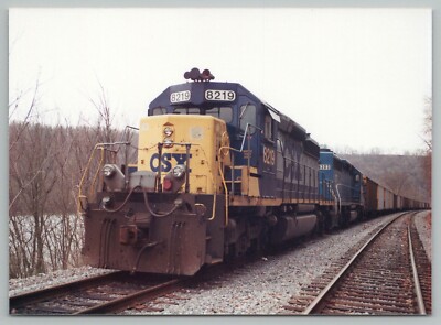 Railroad Photo - CSX #8219 Diesel Locomotive 1990s Freight Train