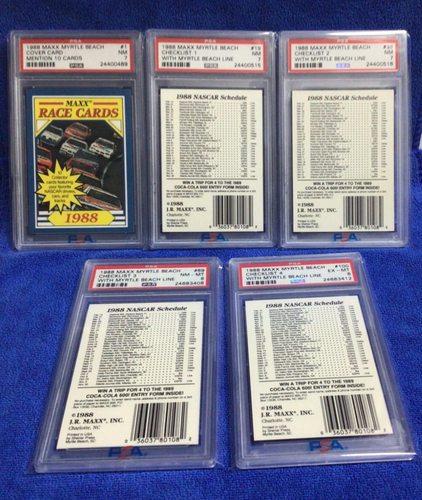 1988 MAXX MYRTLE BEACH (5) CARD PSA LOT