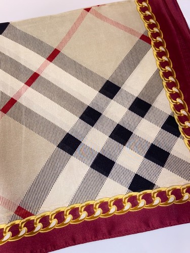 Fashion Silk Plaid Square Scarf Neck Scarf Headband - Picture 4 of 5