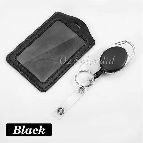 1-2 Set Retractable Id Badge Lanyard Opal Card Holder Business Security Pass Key - Picture 10 of 11