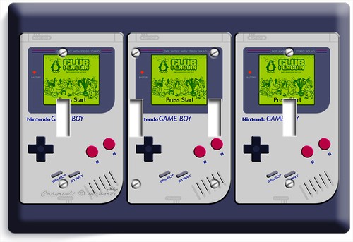 VIDEO GAME BOY KONSOLE KLASSISCH NINTENDO LICHTSCHALTER AUSLASS WANDPLATTE SPIELZIMMER - Bild 21 von 32
