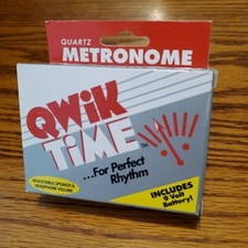 Qwik Time QT-3 Quartz Metronome Black Portable Tested Brand New