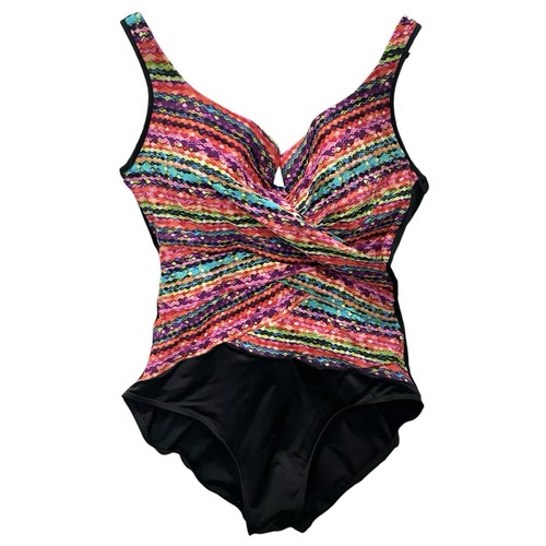 Miraclesuit One Piece Swimsuit L Escape Night Lights Layered Underwire