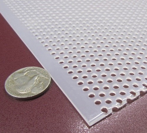 Polypropylene Perforated Sheet, 1/16" Thick x 24" x 24", 1/8" Dia Hole, Stagger - Picture 5 of 11