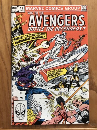 THE AVENGERS KING-SIZE ANNUAL #11 1982. AVENGERS vs DEFENDERS - Picture 1 of 3