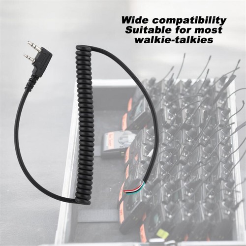 Durable 2 Pin Speaker Mic Cable Line For Baofeng UV5R Kenwood TK-240 Linton - Picture 2 of 7