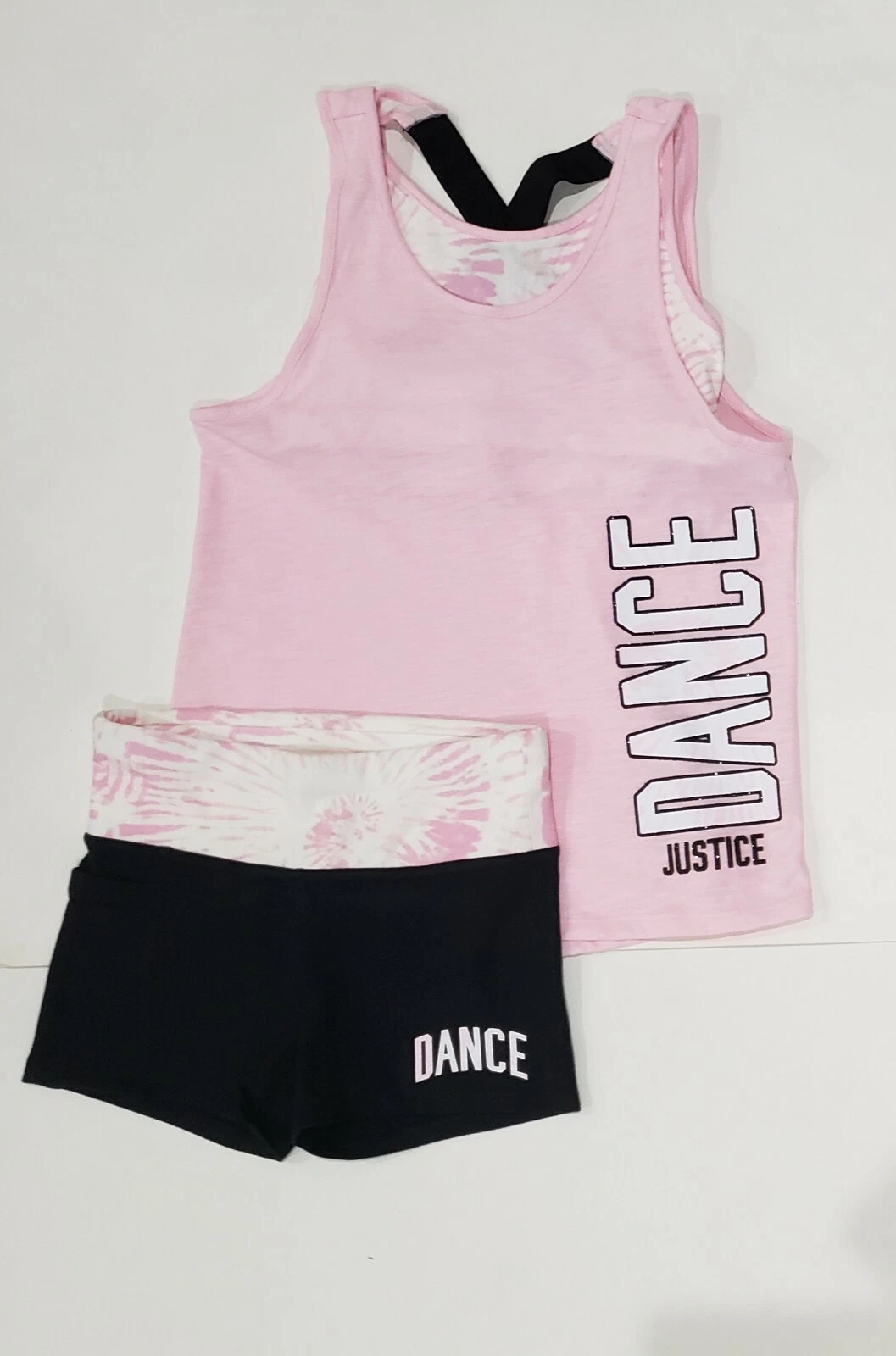 Girls JUSTICE Shirt & Shorts DANCE LOGO 8, 10, or 12 NWT