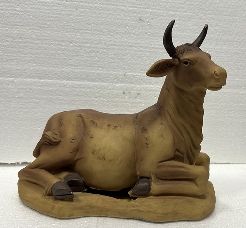 Coppia Bue e Asino md/gr per Presepe resina lunghezza Bue 36cm. Asino 30 -PABEN - Foto 2 di 7