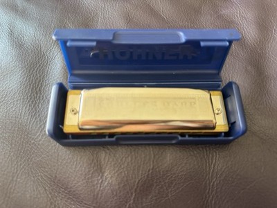 HOHNER BLUES HARP MS IN 'A' KEY HARMONICA - WITH ORIGINAL CASE - MADE IN GERMANY
