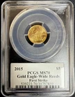 2015 $5 AMERICAN GOLD EAGLE-WIDE REEDS, FIRST STRIKE PCGS MS70 #63