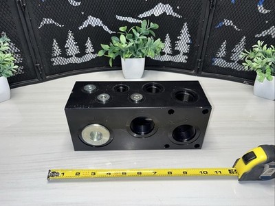 NEW- ALUMINUM MANIFOLD BLOCK VA2003-11 11 INLETS/PORTS (REFER TO PICTURES)