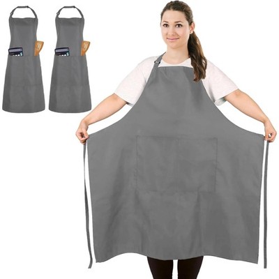 Professionelle Große Kochschürze, Grau, Unisex, 2 Stück, für Kellner, Künstler