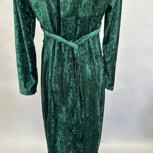 Vintage 90s Rampage Green Velvet Floral Whimsygoth Grunge Dress Womens Size 16 - Picture 7 of 16