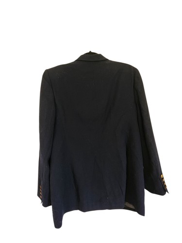 Lauren Ralph Lauren Blazer Women Sz 14P Wool Blue Crested Vintage USA Preppy - 第 2/7 張圖片