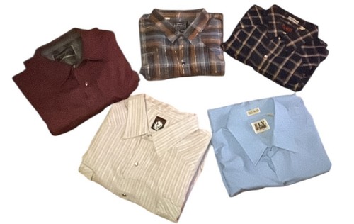 Menge 5 große/große Perlen Druckknopf Langarm Shirts Dee Cee Rangers Wrangler Karman - Bild 1 von 7