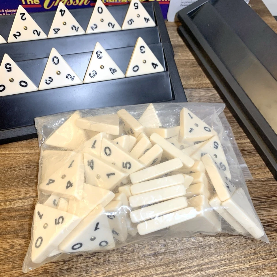 Triominos Deluxe Edition Triangular Domino Game Complete Pressman 2004 - Image 2 of 4