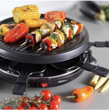 Raclette Grill Electric Non-Stick 6 Person Indoor Griddle Plate Giles & Posner
