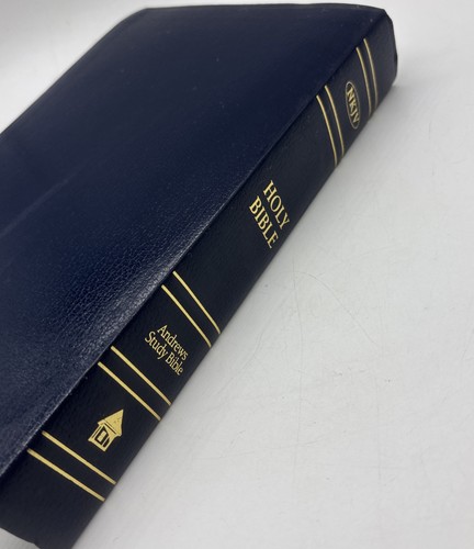 NKJV Andrews Studienbibel marineblau Leder Andrews University Press 2010 sehr guter Zustand - Bild 3 von 7