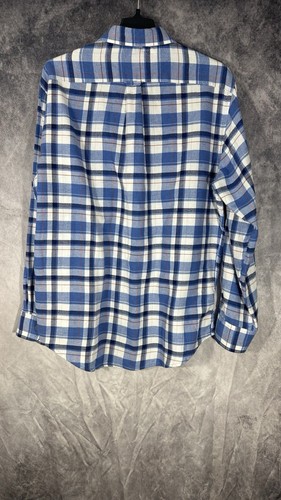 Izod Herren blau kariert Flanell Größe Large leicht weich Knopf Langarm - Bild 12 von 13