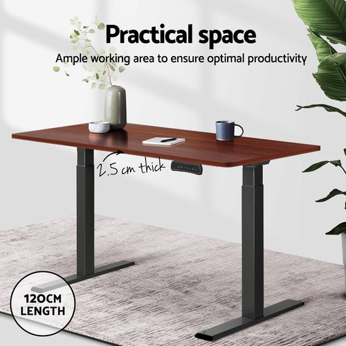 Artiss Standing Desk Top Motorised Sit Stand Desks Walnut 120CM - Picture 5 of 8