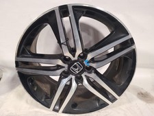Used Wheel fits: 2016 Honda Accord 19x8 alloy factory 5 twin spoke with black in