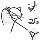 1pc Glass Vase Decorative Iron Art Glass Flowerpot Plant Vase Adornment