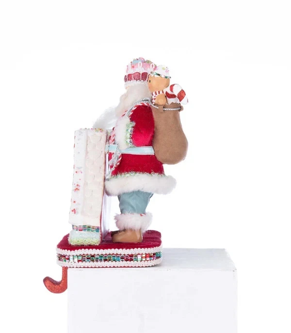 Katherine's Collection Sweet Delights Santa Kringle Stocking Holder - Thumbnail 4