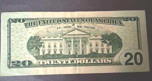 $20 Dollar Bill Birthday Note Fancy Serial Number 01 30 1968  PE 01301968 H - Picture 2 of 2