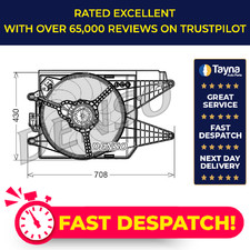 Radiator Fan DER09049 Denso Cooling 51819062 52057690 Genuine Quality Guaranteed