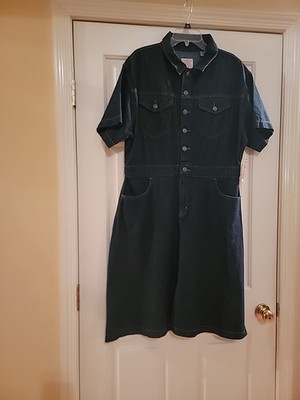 NWT Levi's Vintage 95' Jean Denim Button-Up Dress Women's Size Large Blue