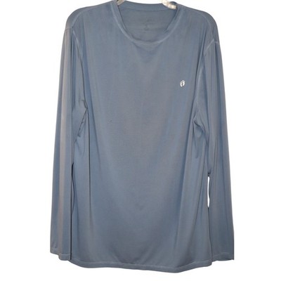 REEL LEGENDS FREELINE Mens XL Slate Blue Pullover L/S Activewear Fishing Top
