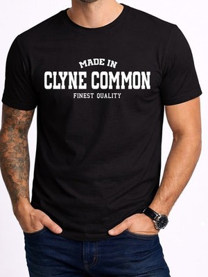 Clyne Common Place Name Mens Black T-Shirt Gift