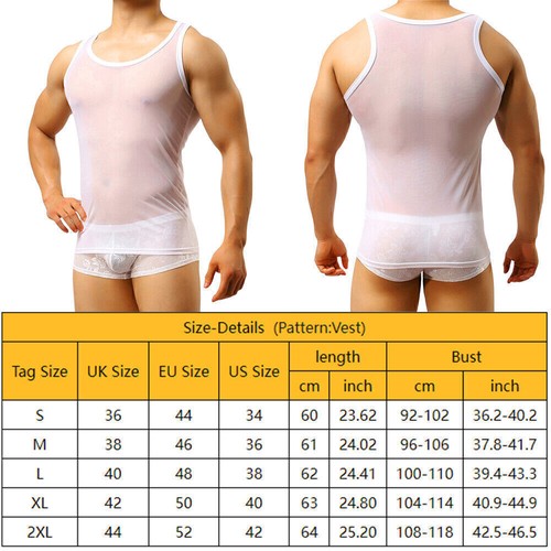 Herren durchsichtig Netz T-Shirts Unterwäsche sexy Muskel Clubwear Bluse Tops Tee US - Bild 2 von 43