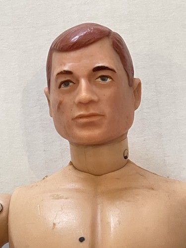 Vintage Gi-Joe Brown Headed Figure 1964 Adventure Team Hasbro with Green Pants - Picture 2 of 20