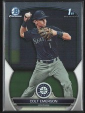 Colt Emerson 2023 Bowman Draft Chrome E #BDC-42 Seattle Mariners