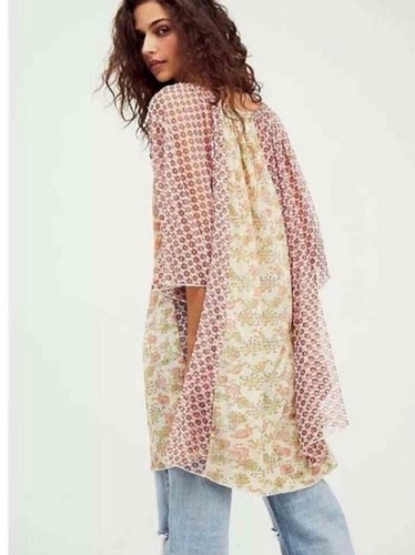 Free People Because I Love You Tunic Top Sunshine Combo Women's Size XL - Picture 3 of 10
