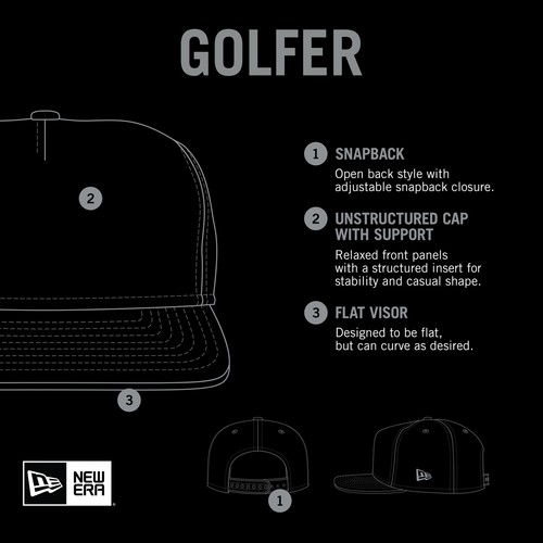 Men's New Era Navy Texas Rangers Printed Golfer Snapback Hat - Imagen 6 de 6