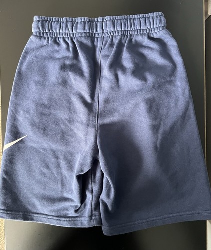 Nike Youth Boys Blue Fleece Shorts Elastic Waist Large Logo Pockets Size XL - Picture 3 of 5