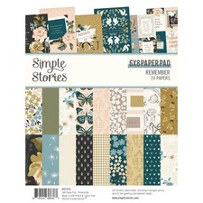 Simple Stories Double-Sided Paper Pad 6 X8 24/Pkg-Remember Pack of 2