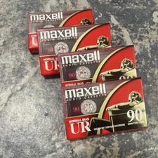 Sealed Maxwell UR-120 Cassette Tapes 90 Min 4 Pack High Quality Audio Tape