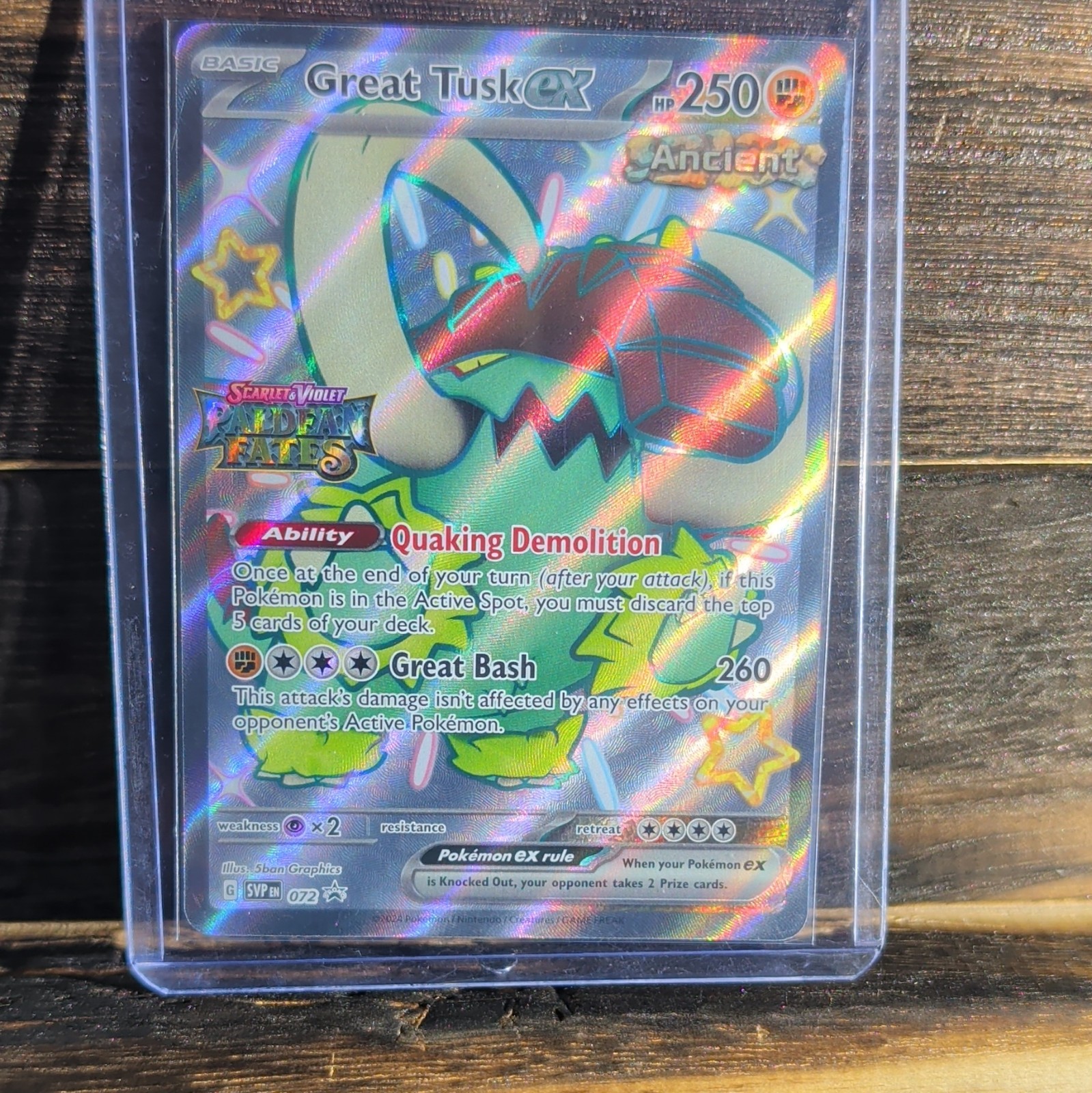 Great Tusk ex 072 Holo Promo HP 250 - Pokemon TCG SV: Scarlet & Violet EN