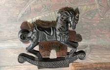 Vintage Cast Iron Horse Door Stop Heavy