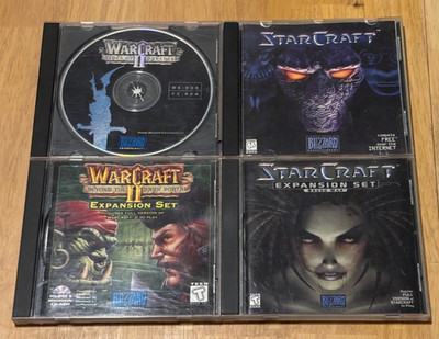 Blizzard PC Game Lot: StarCraft + Brood War & Warcraft II + Beyond Dark Portal